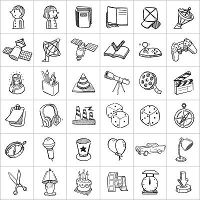 Hand drawn icons 007