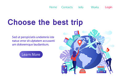 Online tickets banner in flat style.