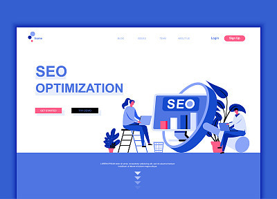 Modern flat web page design template concept of Seo Analysis