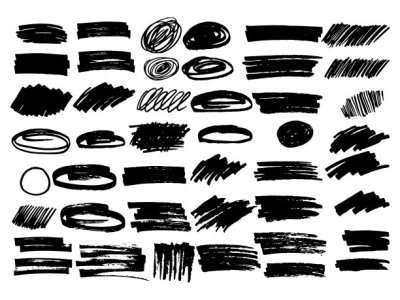 Vector black paint, ink brush stroke, brush, line or texture,  highloghter lines, frame. Dirty artistic design element,  frame