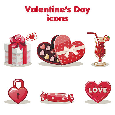 Red love collection valentine s day