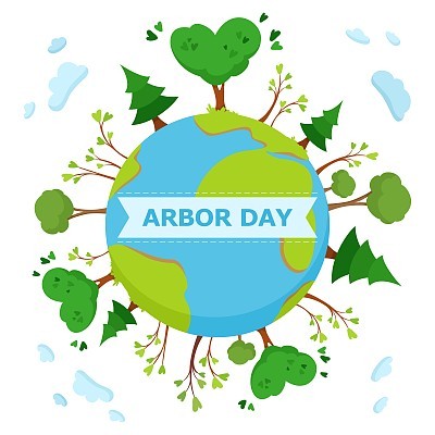 National Arbor Day concept. With an inscription