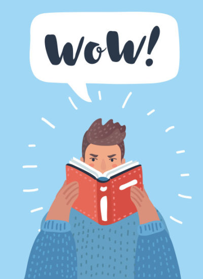 Man reading a book
