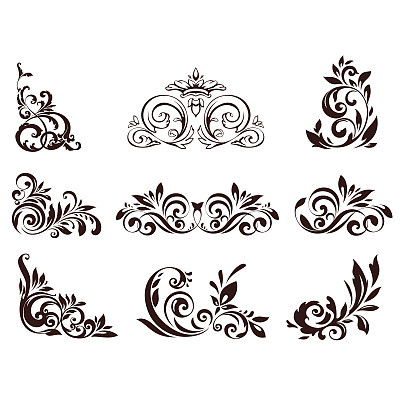 Set of floral element
