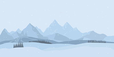 Winter landscape background. vector