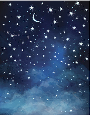 Vector night starry sky.