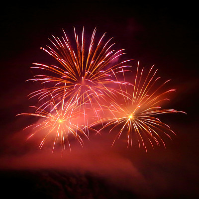 Red and orange Fireworks Display