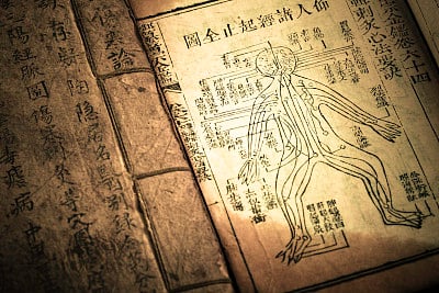 Old medicine book from Qing Dynasty