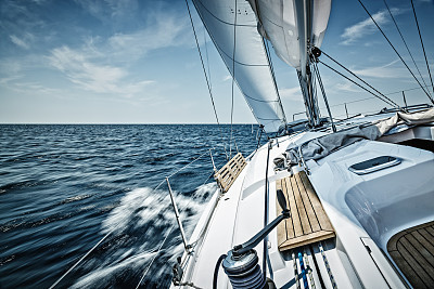 Sailing with sailboat