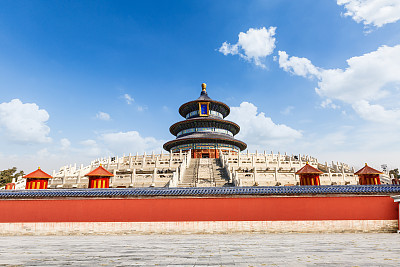 Ancient sacrificial temple scenery,Temple of Heaven in Beijing,China
