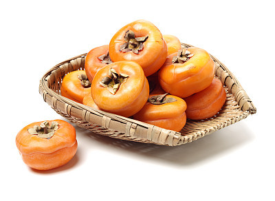 Persimmon persimmon oyster in Japan separated on white background