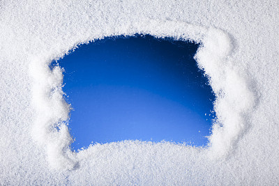 Looking through frozen window