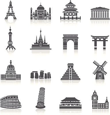 Famous Scenic Spots Icons