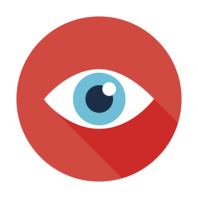 Eye Flat Circle Icon
