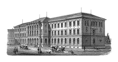 Realschule in Chemnitz, Germany | Antique Architectural Illustrations