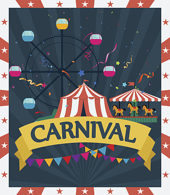 Funfair and carnival background