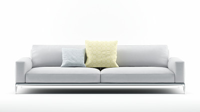 White Sofa with Pillows