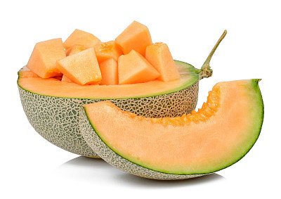Melon isolated on the white background