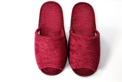 Red slipper isolated