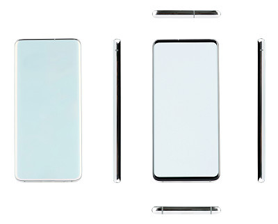 3d views of generic white smartphone