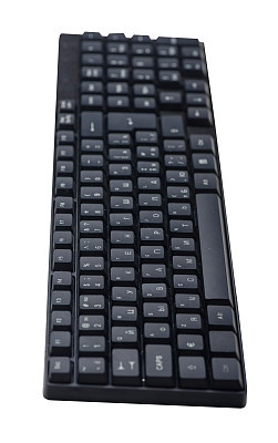 computer keyboard isolated on white background .