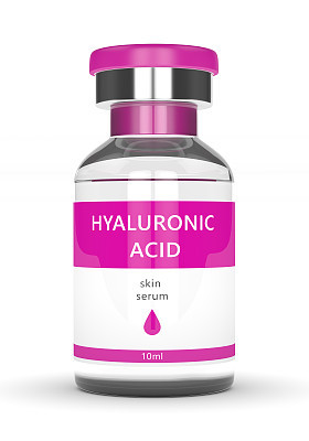 pol3d render of hyaluronic acid vial and syringe