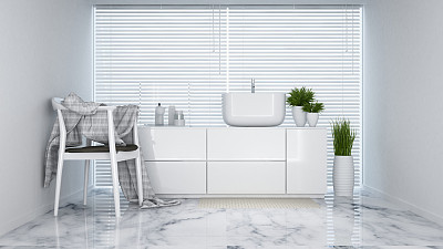 lavatory white tone in apartment or hotel
