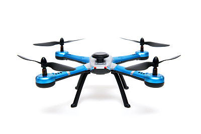 Quadrocopter drone isolated on white background