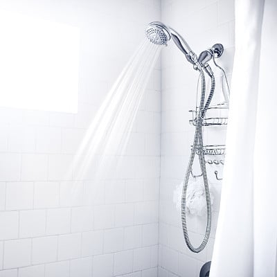 Clean White Shower