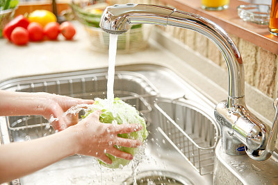 I wash vegetables