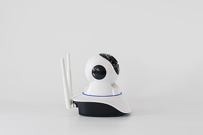 Wireless cctv cameras over white background