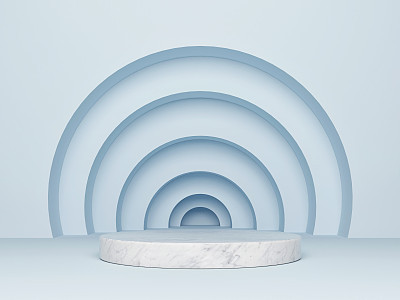 Mock up abstract podium winner