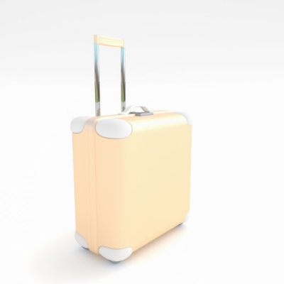 Travel suitcase metal color isolated on white background
