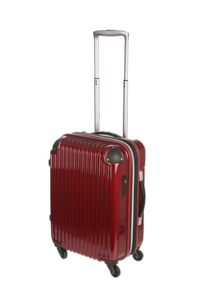 Red suitcase onwhite background