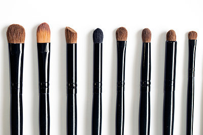 Makeup Brush Set Isolated In White Background