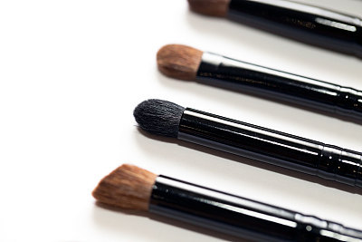 Makeup Brush Set Isolated In White Background