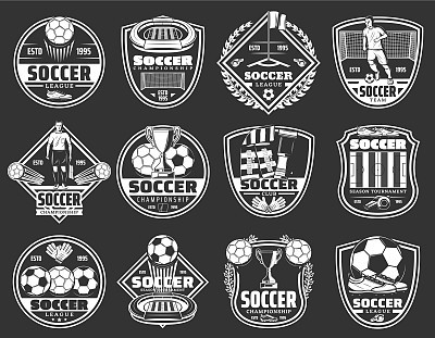 soccer sport badges football league club icons