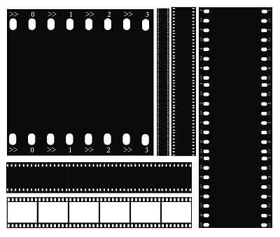 Filmstrip set illustration vector illustration