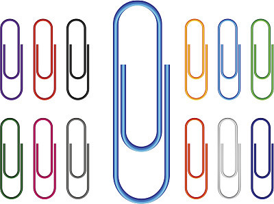 Paper Clip Multi Colored