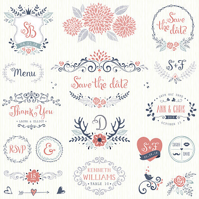 Rustic Wedding Design Set