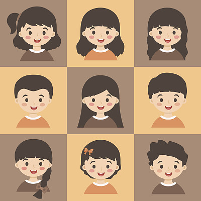 Set of Kids Brown Orange