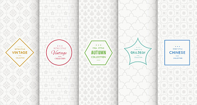 Light grey seamless patterns for universal background