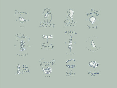minimalism modern graphic design elements green