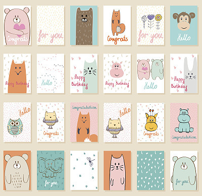 Vector artistic card