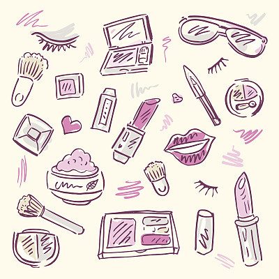 Cosmetics.  Makeup set.