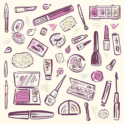 Cosmetics.  Makeup set.