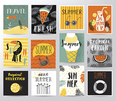 Tropical summer vector illustration