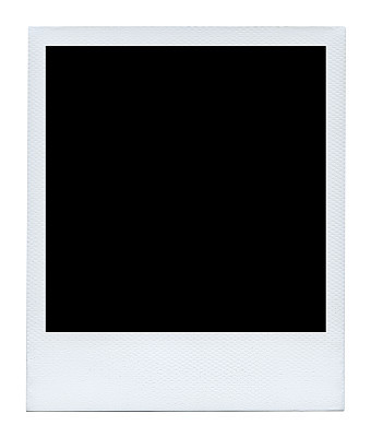 Blank photo isolated on white background.