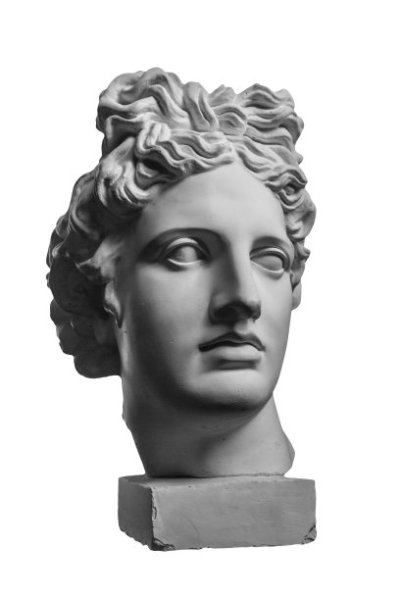 Gypsum statue of Apollo's head
