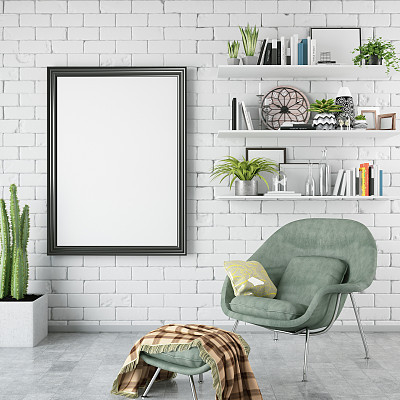 Empty Frame in Living Room